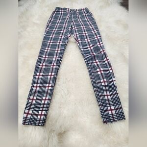 Charlotte Russe Red and Black Plaid Pants Size Small